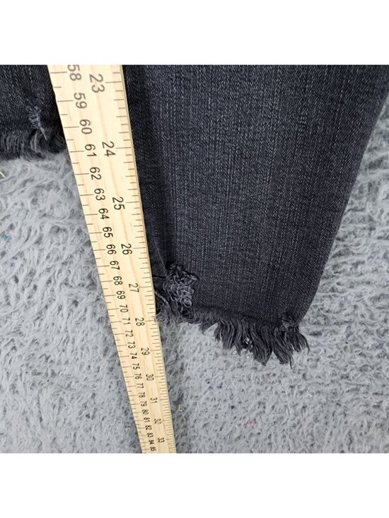 Madewell Jeans Womens 24 Black Denim Button Fly Skinny - Picture 6 of 13